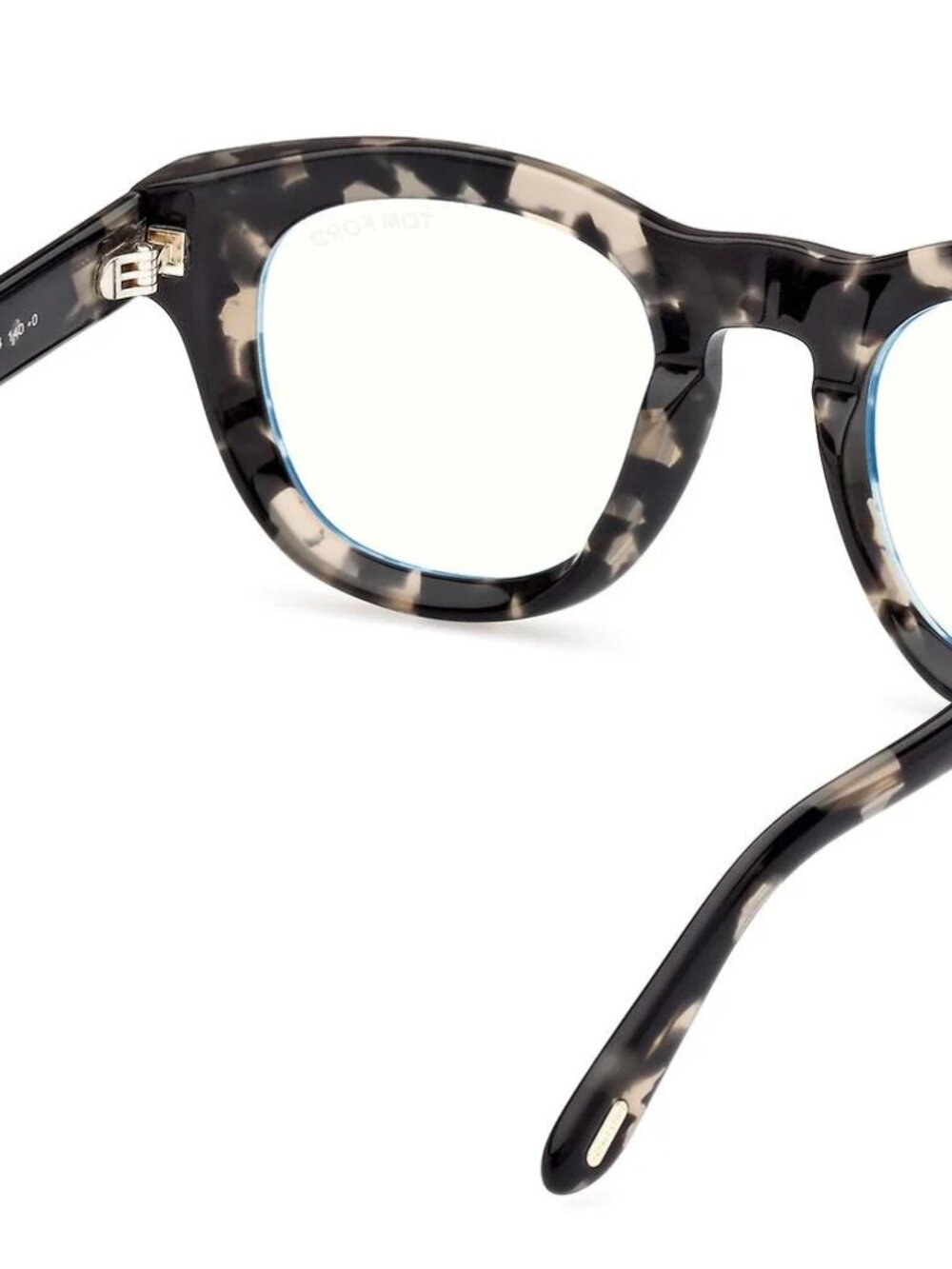 NEW TOM FORD TF5873-B 005 BLACK HAVANA BLUE BLOCK LENS AUTHENTIC EYEGLASSES - Picture 5 of 7
